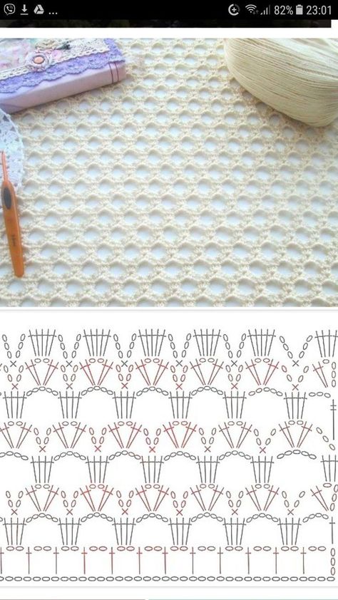 Háčkované Lemy, Crochet Stitches Chart, Crochet Stitches Guide, Crochet Stitches Diagram, Fillet Crochet, Mode Crochet, Crochet Curtains, Crochet Diy, Crochet Diagram