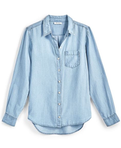 On 34th Women's Chambray Shirt, Created for Macy's - Macy's Womens Chambray Shirt, Aging Beauty, Chambray Shirt, Chambray, Fashion Inspo, In Store, Pick Up, Buy Online, Free Shipping