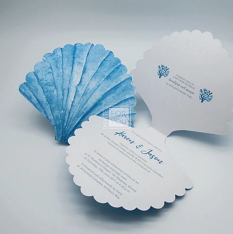 Ocean Themed Invitations, Ocean Theme Wedding Invitations, Sea Wedding Invitations, Oyster Wedding Invitations, Wedding Sea Theme, Wedding Ocean Theme, Debossed Invitation, Mermaid Themed Wedding, Sea Inspired Wedding