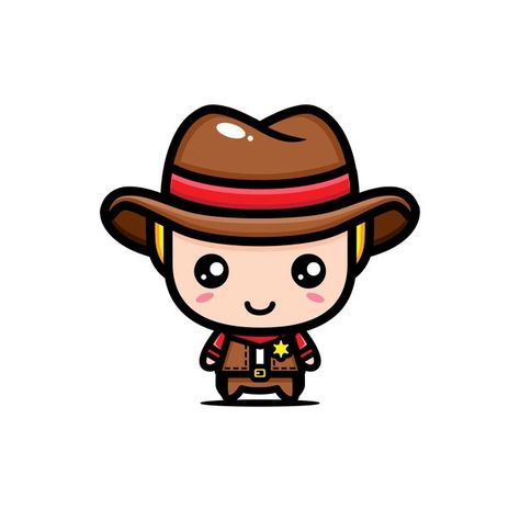 Cute Cowboy Drawing, Chibi Cowboy, Art Sketsa, Cowboy Cartoon, Cowboy Drawing, Cowboy Hat Drawing, Cowboy Character Design, Cowboy Character, Grime Art