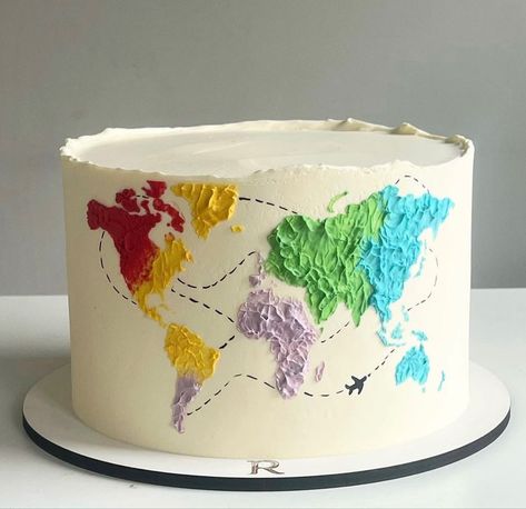 Bon Voyage Cake, Word Cake, Airplane Birthday Cakes, Map Cake, Fondant Cakes Birthday, Travel Cake, Funny Birthday Cakes, Pretty Birthday Cakes, Cool Birthday Cakes