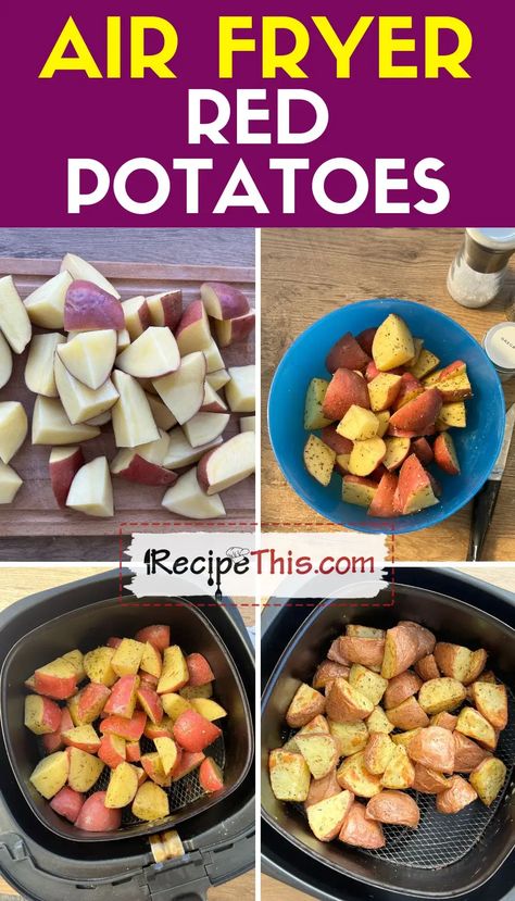 Recipe This | Air Fryer Red Potatoes Air Fryer Red Potatoes, Instant Pot Red Potatoes, Fried Red Potatoes, Red Potatoes Recipe, Baked Red Potatoes, Cooking Red Potatoes, Red Potato Recipes, Red Potato, Air Fryer Fish