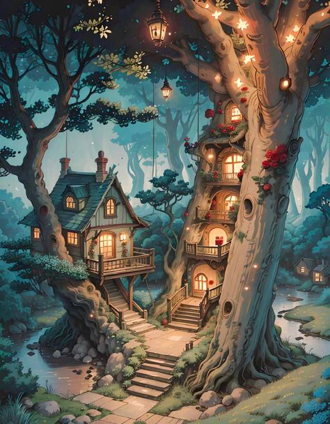 Fantasy Treehouse, Dnd Idea, Kdp Books, Character Homes, Fantasy Locations, Army Drawing, Forest Drawing, Magical House, Dragon Sketch