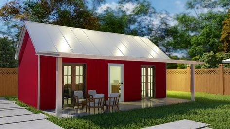 Cabin Tiny House, Accessory Dwelling Unit, Backyard Office, Cabin Kits, Tiny Cabin, Granny Flat, Cabin Plans, Steel Buildings, Barndominium Ideas