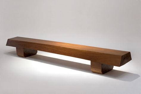 Chista / Furniture / Benches / Long Benches Long Bench Design, Zen Bench, Japanese Bench Design, Walnut Bench Seat, Wooden Handles Door, Chunky Furniture, Wood Door Handle, Rustic Natraul Wood Bed Bench, Live Edge Bench