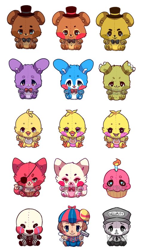 FNaF's Chibi Cute Fnaf, Fnaf Fanart, Fnaf Freddy, Fnaf Sl, Fnaf Sister Location, Comfy Bedroom, Funtime Foxy, Animatronic Fnaf, Fnaf Wallpapers