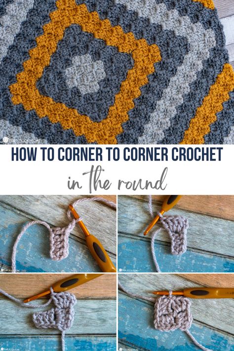 How To Design Your Own C2c Crochet Blanket, C2c In The Round Diagram, C2c Crochet In The Round, Corner To Corner In The Round Crochet, How To Crochet C2c In The Round, Granny Pattern Crochet, C2c Crochet Afghan Pattern Free, Corner To Corner Crochet Stitches, C2c Half Double Crochet Pattern