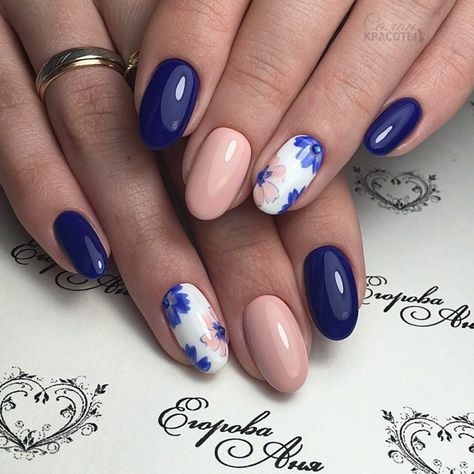 Gel Polish Nail Designs, Ring Finger Nails, May Nails, Beige Nails, Best Nail Art Designs, Super Nails, Spring Nail Art, Oval Nails, Nail Polish Designs