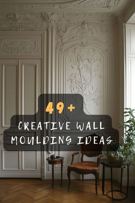 Revamp your walls with these 49 creative moulding ideas that add depth and elegance to any room. From classic paneling to modern geometric patterns, these designs elevate your interiors with style and sophistication. Discover how to incorporate moulding to enhance your home's character. Click to explore these inspiring ideas! 🏠🖼️ #WallMoulding #InteriorDesign #HomeDecor #StylishSpaces #ElegantInteriors #RoomMakeover #DecorInspiration Moulding On Angled Wall, Bedrooms With Molding, Wall Moulding With Sconces, Wall Remodeling Ideas, Wall Moulding Patterns, Picture Frame Molding Wallpaper, Picture Moulding Bedroom, Decorating Curved Walls, Living Room Picture Molding