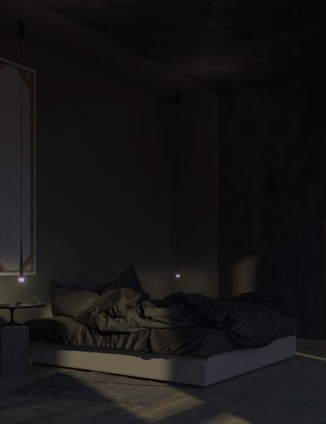 Minimal Aesthetic Bedroom, Dark Room Aesthetic Bedroom, Cozy Reading Chair, Chair Ideas, Reading Chair, Minimalist Room, Dark Interiors, Aesthetic Rooms, Cozy Reading