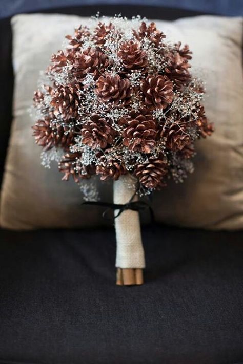 Winter Wedding Bouquet [ ItsMyMitzvah.com ] #wedding #celebrate #personalized Pinecone Bouquet, Christmas Wedding Bouquets, Winter Wedding Bouquet, 13 November, Christmas Tree Decorations Diy, Winter Wedding Inspiration, Winter Wonderland Wedding, Wedding Winter, Wonderland Wedding