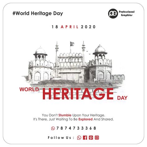 Our heritage speaks of our timeless culture World Heritage Day..! #MatchGraphics #World #Heritage #Day World Heritage Day Creative Ads, World Heritage Day, Insta Grid, Solar Powered Water Pump, Water Pump Motor, Heritage Day, International Days, Creative Post, Happy National Day