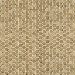 Gravity Aluminium Hexagon Gold - Collection Gravity Mosaics by L'Antic Colonial | Tilelook Gold Hexagon Tile, Gold Tiles, 3d Hexagon, Coffee Table Accessories, Gold Tile, Gold Mosaic, Shower Box, Hexagon Tile, Armchair Furniture