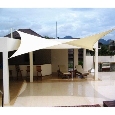 Unique Strengthen A-Ring & Advanced steel wire reinforced string, The string is made of high quality metal, perfect to support large size sun shade sail. | Yunni Ring Reinforcement Large Sun Shade Sail Rectangle Super Heavy Duty Strengthen Durable in Brown, Size 288.0 W x 240.0 D in | Wayfair Ideas Terraza, Pergola Swing, Sun Shade Sail, Garden Canopy, Patio Canopy, Sun Sail Shade, Patio Shade, Backyard Pergola, Deck With Pergola