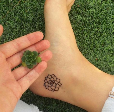 simple succulent Succulents Tattoo Small, Tiny Succulent Tattoo, Simple Succulent Tattoo, Small Succulent Tattoo, Succulent Tattoo Small, Tattoo Succulent, Cactus Tattoo Small, Succulent Tattoo, Piercing Inspiration