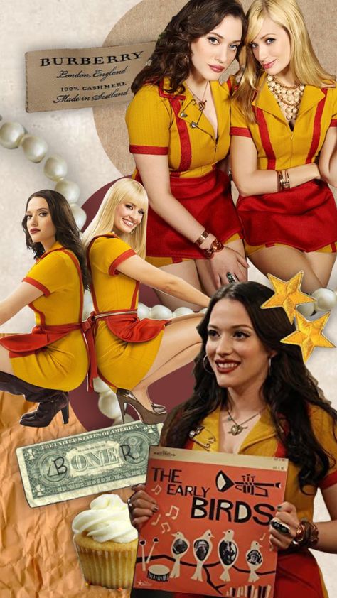 2 broke girls ! #aesthetic #fandom #movie #collage #red #orange #yellow Max Black Aesthetic, 2 Broke Girls Aesthetic, 2 Broke Girl, Doll Backgrounds, Movie Collage, 2 Broke Girls, Kat Dennings, Max Black, Girl Posters