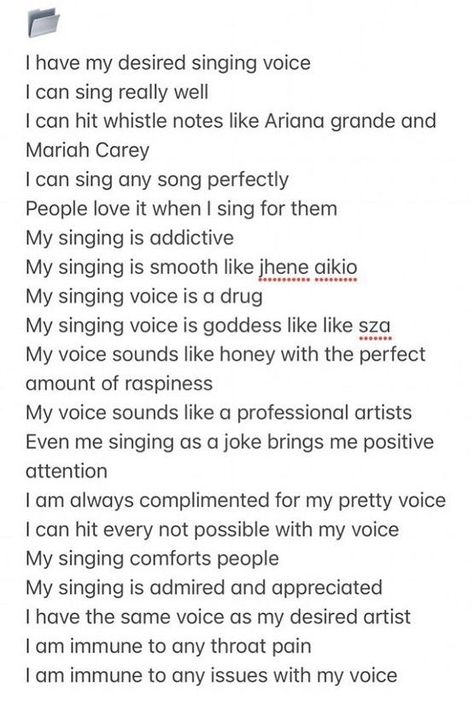 Desired Voice Affirmations, Manifest Singing Voice, Piano Affirmations, Beautiful Singing Voice Affirmations, Pretty Voice Affirmation, Siren Voice Affirmations, Singing Career Vision Board, Music Career Affirmations, Singing Manifestation