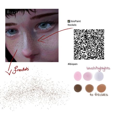 Freckles Qr Code Ibis Paint, How To Add Brushes To Ibis Paint, Ibis Freckles Brush, Ibis Paint Brush Code Stamp, Freckles Ibis Paint Code, Ibis Paint Brush Freckles, Blending Ibis Paint Code, Freckle Brush Ibis Paint, Soft Brushes Ibis Paint