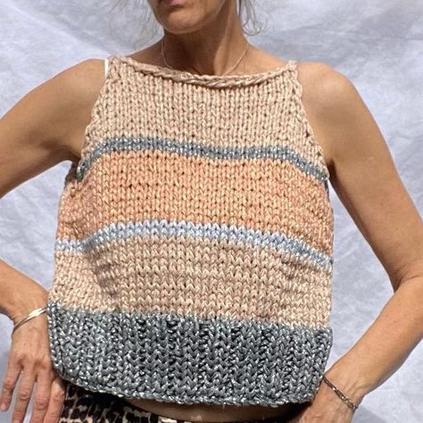 Hand Knit Tank Top, Knit Vest Top, Crochet Slipper Pattern, Handmade Knitwear, Slippers Pattern, September 10, Crochet Stitches Patterns, Crochet Slippers, Cotton Tank Top