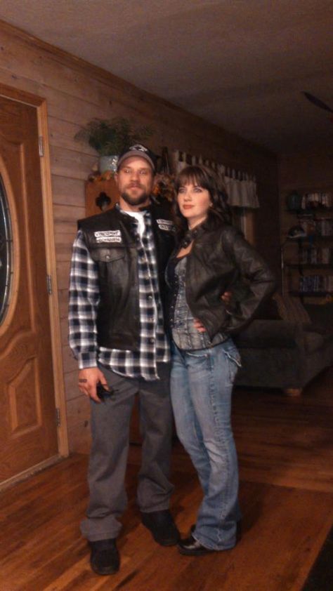 Jax & Tara Halloween Costume Jax And Tara Halloween Costume, Sons Of Anarchy Costume Couple, Sully And Boo Costume, Lola Bunny Halloween, Netflix And Chill Costumes, Fairly Odd Parents Costume, Cosmo Und Wanda, Cosmo And Wanda Costume, Jax And Tara