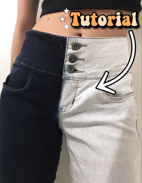 Tutorial de cómo decolorar tus jeans/ pantalones usando cloro. DIY trasforma tus jeans inspirado en un Tik Tok hack Ideas Para Pintar Pantalones, Clothing Clutter, Thrift Clothes, Thrifted Outfits, Tik Tok, Sketch Book, Pants, Clothes, Trousers