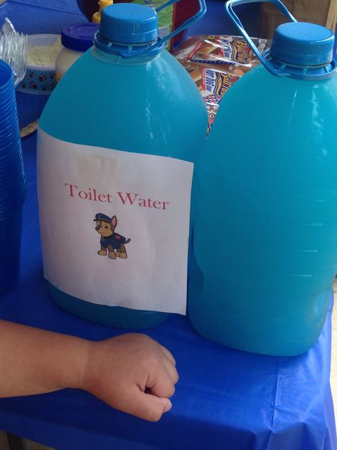 The pups favorite drink from the Paw Patrol party Skye Paw Patrol Party, Paw Patrol Birthday Decorations, Birthday Party Drinks, Paw Patrol Birthday Party, Patrol Party, Paw Patrol Party, Twin Birthday, Paw Patrol Birthday