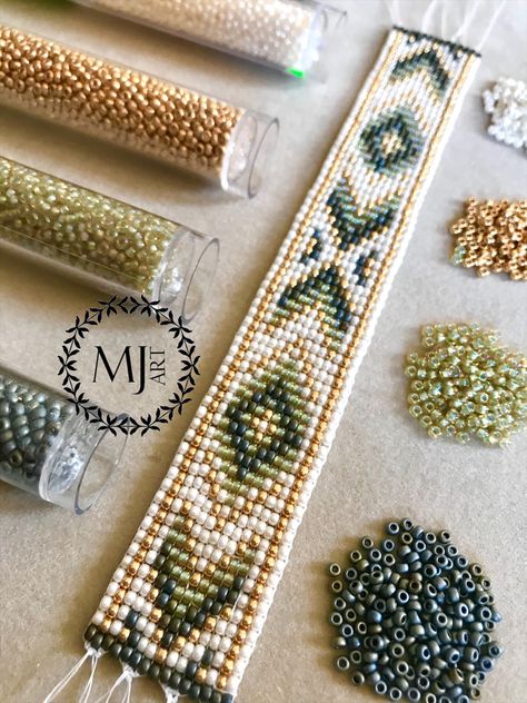 Loom Bead Bracelet, Beaded Jewelry Pattern, Seed Bead Jewelry Patterns, Bead Loom Designs, Bead Weaving Tutorials, Loom Bracelet Patterns, Loom Bracelet, Beading Jewelery, Diy Bracelets Patterns