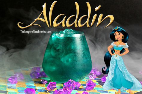 Jasmine Aladdin cocktail | Note: as in any adult beverage you must abide by your countries drinking laws and what the legal age limit is to drink. Please drink responsibly! Fruity Drink Recipes, Disney Cocktails, Seasonal Cocktails, Disney Drinks, Jasmine Aladdin, Mixed Drinks Alcohol, Liquor Drinks, Themed Drinks, Onion Dip