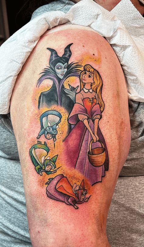 Princess Aurora Tattoo Design Images (Princess Aurora Ink Design Ideas) Princess Aurora Tattoo, Tattoo Ideas Princess, Sleeping Beauty Tattoo, Sleeping Beuty, Aurora Tattoo, Beauty Tattoo, Disney Princess Tattoo, Princess Tattoo, Tattoos Inspiration