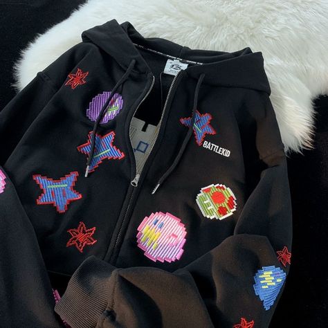 Excited to share the latest addition to my shop: Harajuku Anime Zip Up Hoodies Women Hippie Japanese Y2k Zip Up Hoodie Women, Punk Tops, Star Patchwork, Man Anime, Patchwork Sweatshirt, Anime Sweatshirt, Women Y2k, Cartoon Sweatshirts, Harajuku Streetwear