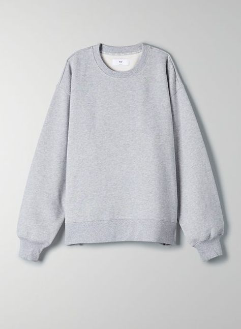 Aritzia Crewneck, Aritzia Sweatshirt, Affordable Clothing Websites, Ugly Outfits, Heather Grey Sweatshirt, Free T Shirt Design, Capsule Closet, Oversized Crewneck, Future Outfit