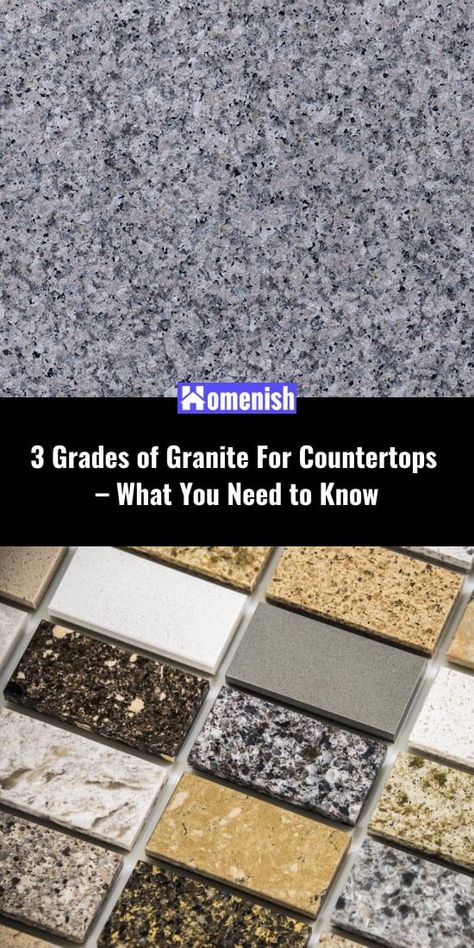 When shopping for granite, there's something you need to know-- that this material is graded in three tiers. Granite grades are determined by factors like thickness, origins, porosity, coloring, marking, and patterns, among others. Builder Grade Granite Countertops, Black And White Granite Countertops, Popular Granite Colors, Granite Projects, Titanium Granite, Granite Options, Cottage Flooring, Granite Countertops Colors, Types Of Granite