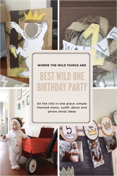 Wild One Birthday Party! Wild One Food, Wild One Decorations, Wild One Cake Smash, Wild One Photo Shoot, Where the Wild Things are, First Birthday Boy Ideas! #wildone #cakesmash Wild Thing 1st Birthday Party, Wild Thing First Birthday, Wild Rumpus Party First Birthdays, Where The Wild Things Are Cake Ideas, Wild Rumpus Party, 1st Birthday Where The Wild Things Are, He's A Wild One Birthday Party, Wild Things Party Decorations, Where The Wild Things Are Birthday Food