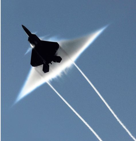 breaking sound barrier gif | ... happens when an aircraft breaks the sound barrier? Feature Summary Photo Avion, Sound Barrier, F22 Raptor, Air Craft, Planes Trains And Automobiles, Military Jets, Air Planes, Sonic Boom, Jet Plane