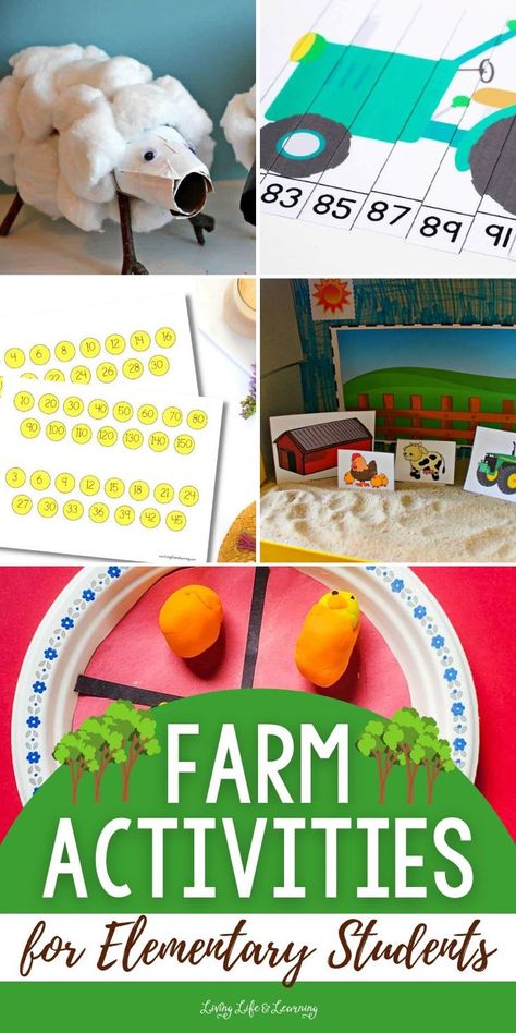 Farm Activities for Elementary Students Food And Farming Activities, Farming Activities For Kindergarten, Farm Animal Stem Activities, Farm Field Trip Activities, Elementary Agriculture Activities, Farm Day Activities, Farm Stem Activities, Farm Activities For Kindergarten, Elementary Agriculture