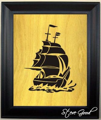 Sailing Ship                                                       … Woodworking Plans Patterns, Navi A Vela, Scroll Saw Patterns Free, Scroll Saw Pattern, Woodworking Patterns, Soyut Sanat Tabloları, Stencil Templates, Scroll Pattern, Woodworking Projects That Sell