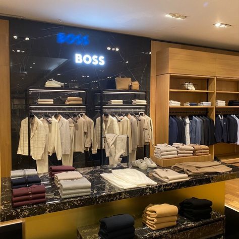 Check out this amazing #BeforeAndAfter of the Hugo Boss store! The wall cladding was transformed with Quartz, creating a stunning yet timeless look. #WallCladding #HugoBoss Hugo Boss Store, Wall Cladding, Hugo Boss, The Wall, Wall