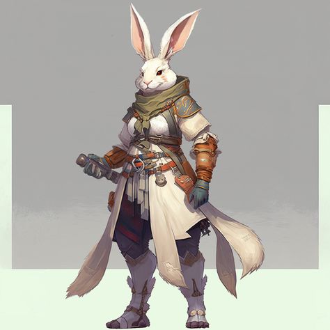 Rabbit Dnd Character, Harengon Dnd Art Male, Dnd Harengon Character Art, Harengon Barbarian, Harengon Cleric, Rabbit Folk Dnd, Harengon Paladin, Harengon Druid, Dnd Rabbitfolk