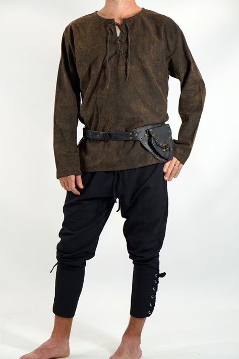 Medieval Mens Clothing, Medieval Clothing Men, Medieval Shirt, Medieval Outfit, Ren Faire Outfits, Medieval Garb, Medieval Clothes, Fair Outfits, Viking Clothing