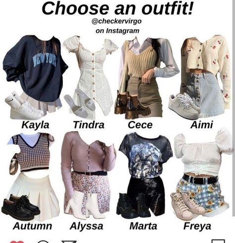 Choose An Outfit, Tag Yourself, Outfits For Summer, Mood Clothes, Summer Trends Outfits, Swag Outfits For Girls, Aesthetic Shirts, Teenage Fashion Outfits, Teen Fashion Outfits