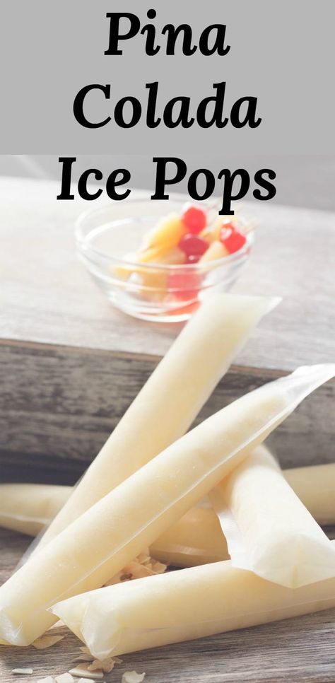 Freeze Pop Recipes, Boozy Pops, Popsicles Recipes, Boozy Ice Pops, Alcoholic Popsicles, Frozen Pina Colada, Boozy Popsicles, Ice Pop Recipes, Pina Colada Recipe