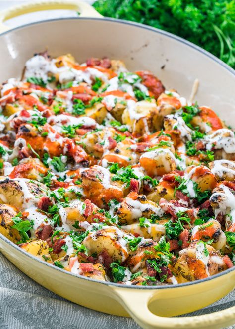 Cheese Potatoes Recipes, Cheesy Bacon Ranch Potatoes, Ranch Potato Recipes, Bacon And Corn, Bacon Cheese Potatoes, Potato Casseroles, Loaded Potatoes, Bacon Ranch Potatoes, Best Potato Recipes