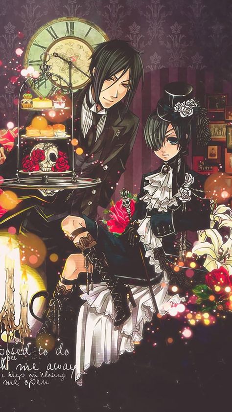 Sebastian Black Butler Wallpaper, Black Butler Wallpaper Aesthetic, Black Butler Official Art, Black Butler Poster, Black Butler Aesthetic, Ciel X Sebastian, Black Butler Wallpaper, Black Butler Manga, Black Butler 3