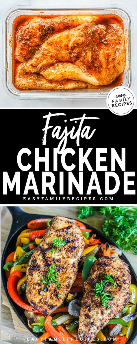 Fajitas Marinade Chicken, Easy Chicken Fajita Marinade, Chicken Fajitas Grilled, Chicken Fajita Seasoning Marinade, Best Fajita Marinade Chicken, Chicken Marinade For Fajitas, Grilled Chicken Fajita Marinade Recipe, Grilled Chicken Fajitas Marinade, Marinade For Chicken Fajitas