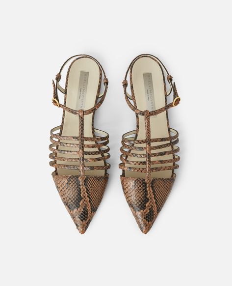 Women's Multicolor Cage Sandals | Stella McCartney Men Boat Attire, Cage Sandals, Ladies Footwear, Sandals Collection, Caged Sandals, Snake Patterns, Lace Up Flat, Boating, Gladiator Sandals