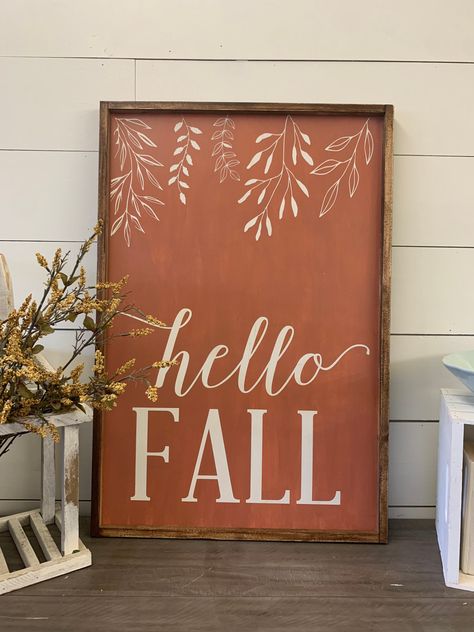 Fall Chalkboard, Fall Decor Signs, Fall Wood Signs, Fall Decor Inspiration, Fall Wall Decor, Fall Deco, Fall Crafts Diy, Fall Projects, Fall Halloween Decor