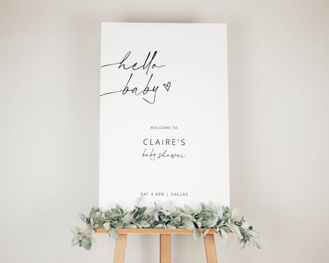 This Archer Baby Shower Welcome Sign has minimal design- perfect for any baby shower! Included with this purchase is an editable welcome sign template in three sizes. Baby Shower Easel, Baby Shower Signage, Sunshine Baby Shower Invitations, Neutral Shower, Sunshine Baby Showers, Edit Template, Summer Baby Shower, Welcome Sign Template, Minimalist Baby