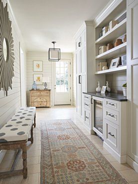 Reborn Renovation | Home Design & Decor Shiplap Hallway, Transitional Laundry Room, Shiplap Paneling, Laundry Pantry, Pantry Laundry, Pantry Remodel, Light Hardwood, Mud Rooms, 1930s House