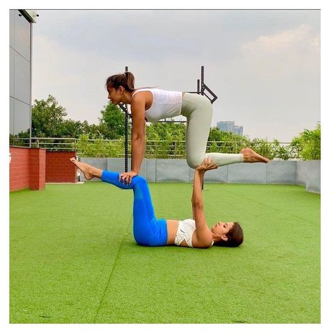 To Modify This Pose For The Partner On The Underside, They May Rest On All Fours. Couples Yoga Challenge, 3 Person Yoga Poses, Two Person Yoga, Two Person Yoga Poses, Yoga Posses, 2 Person Yoga, Two People Yoga Poses, 2 Person Yoga Poses, Acro Yoga Poses