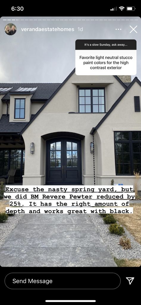 Black Exterior House Colors, Beige Exterior House Colors, Outdoor House Paint, Outdoor Paint Colors, Painted Brick Exteriors, Stucco Colors, Exterior Color Palette, White Exterior Houses, Painted Brick House